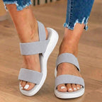 Orthopädische Mesh-Sport-Rocker-Sandalen - Slip-On-Elastische Riemen