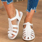 Orthopädische Leder-Fischersandalen - Multi-Riemen-Schnallenverschluss