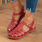 Orthopädische Leder-Fischersandalen - Multi-Riemen-Schnallenverschluss