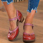 Orthopädische Leder-Farbblock-Mary-Janes - Ausschnittmuster & Doppelschnalle