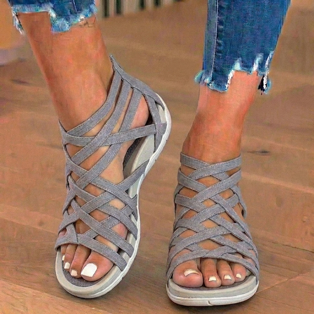 Orthopädische Gladiator-Sandalen - Multi-Riemen-Knöcheldesign