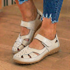 Orthopädische Leder-Mary-Jane-Sandalen - Perforiertes Design & rutschfeste Sohle