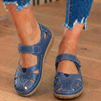 Orthopädische Leder-Mary-Jane-Sandalen - Perforiertes Design & rutschfeste Sohle