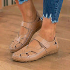 Orthopädische Leder-Mary-Jane-Sandalen - Perforiertes Design & rutschfeste Sohle
