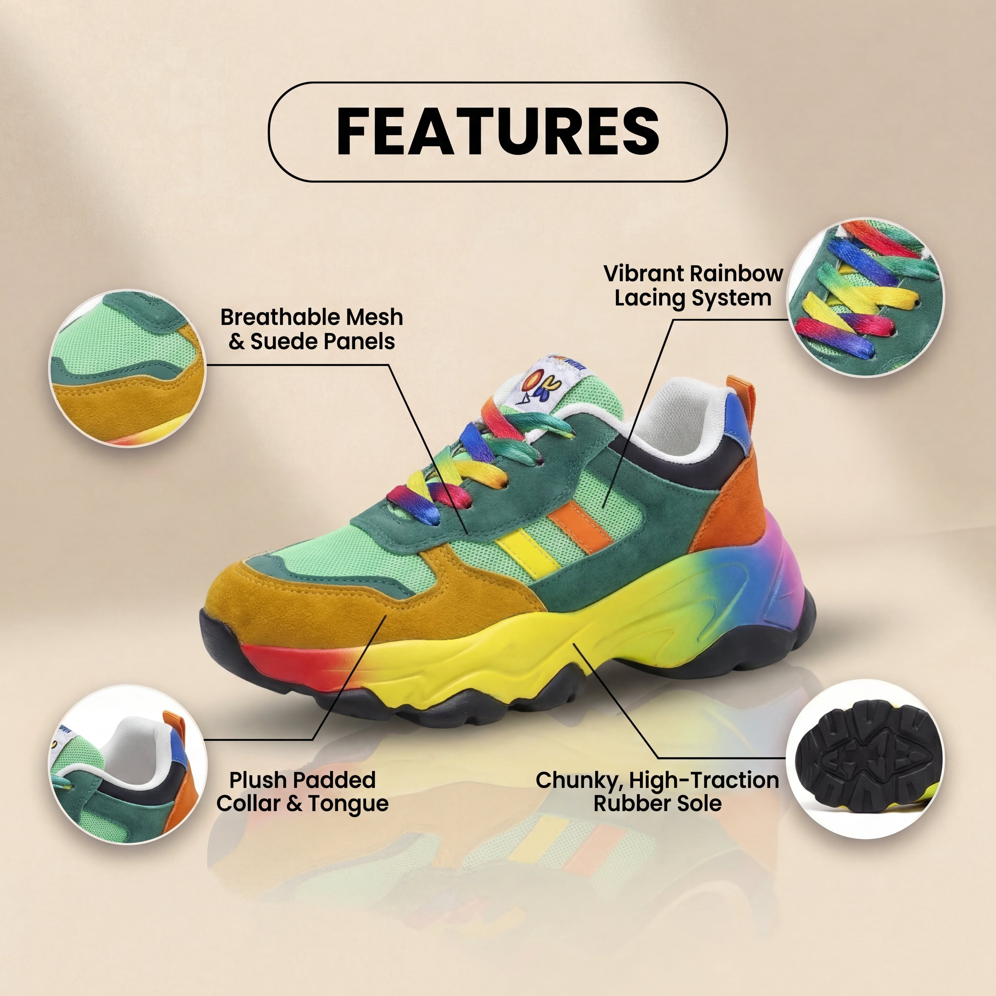 Klassische orthopädische Sneaker mit zeitlosem Stil