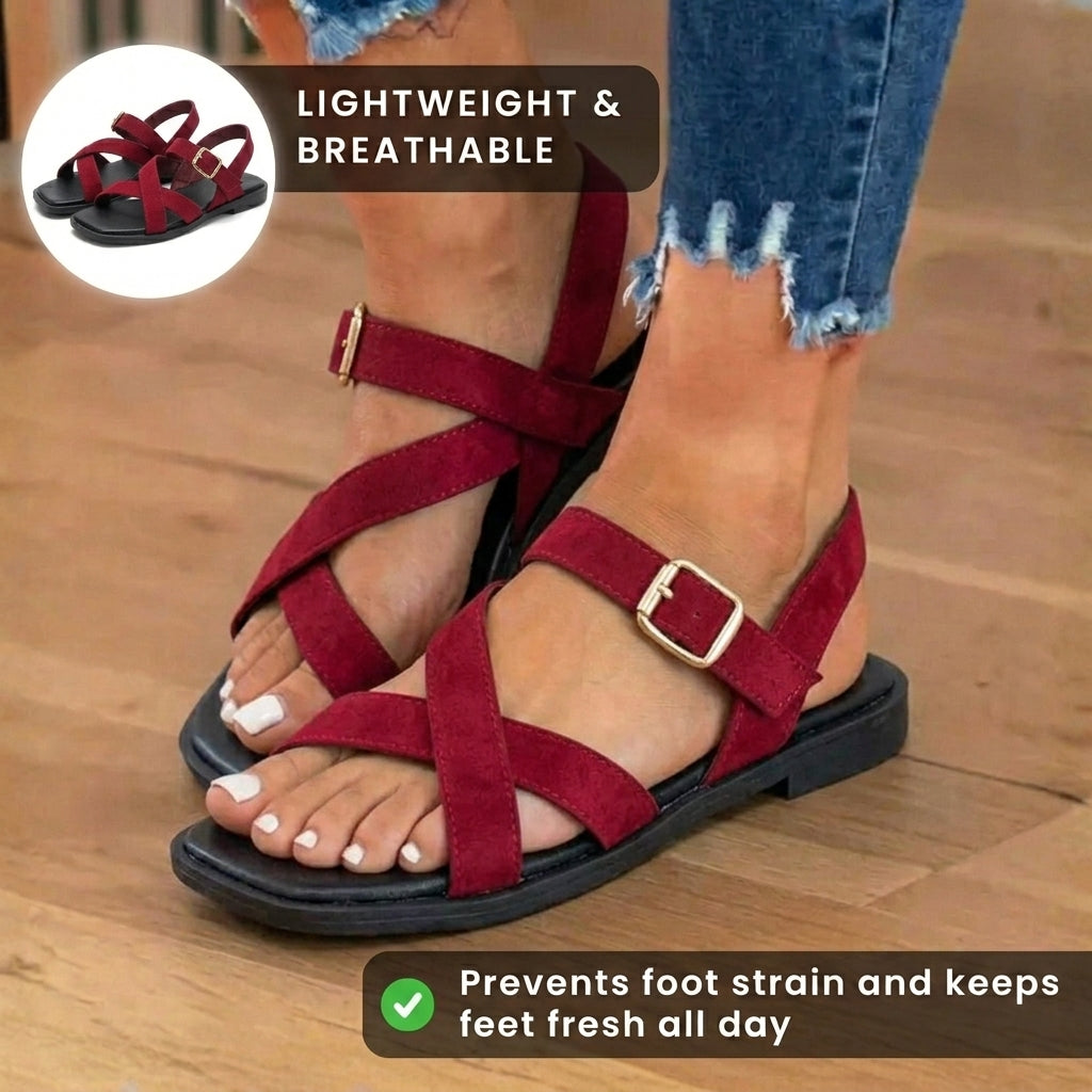 Vintage-inspirierte orthopädische Sandalen