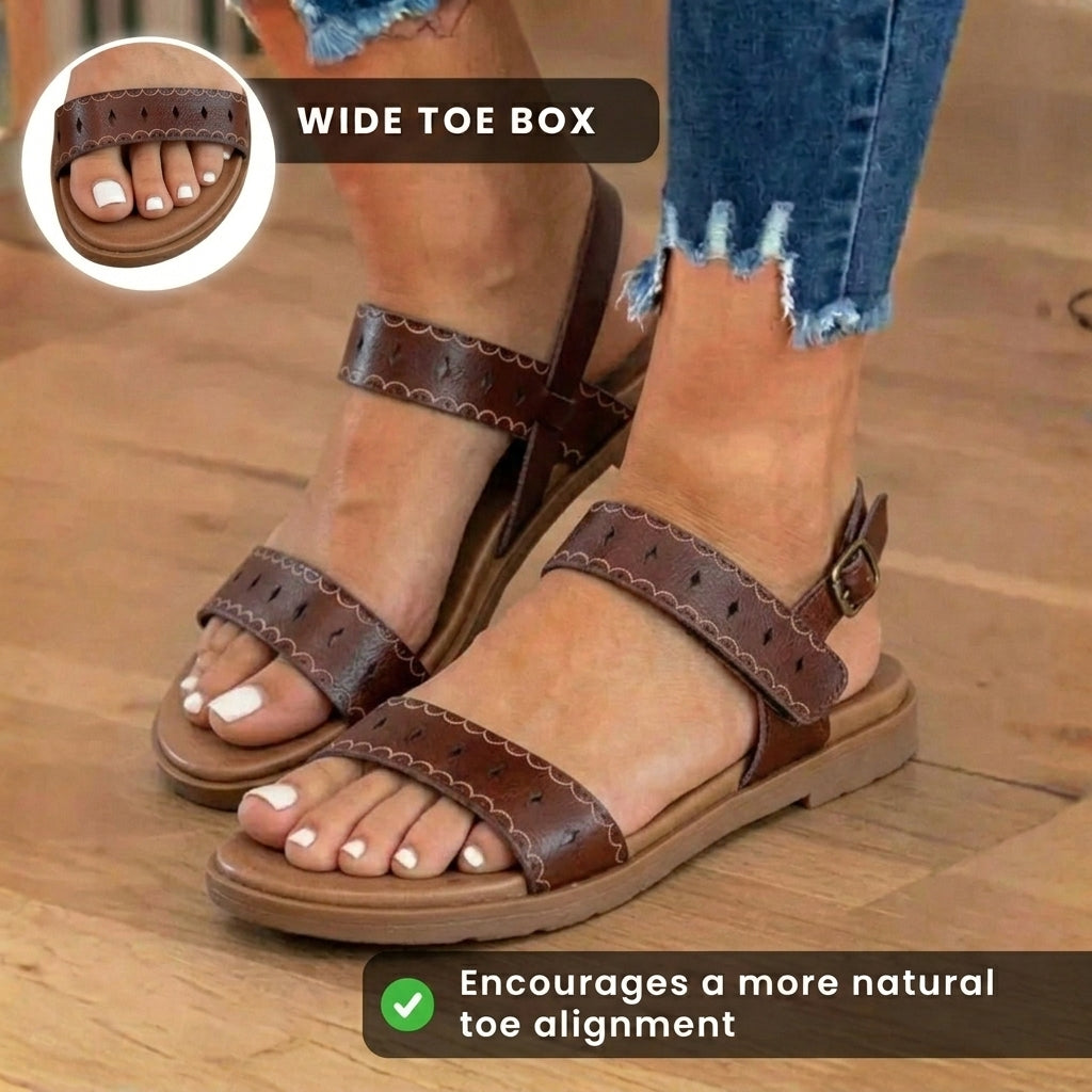 Von Vintage inspirierte orthopädische Sandalen