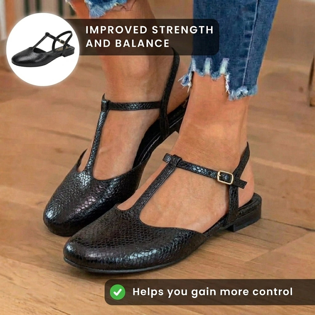 Vintage-inspirierte orthopädische Sandalen
