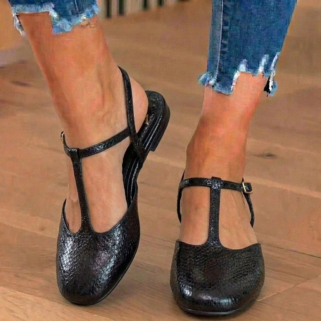 Vintage-inspirierte orthopädische Sandalen