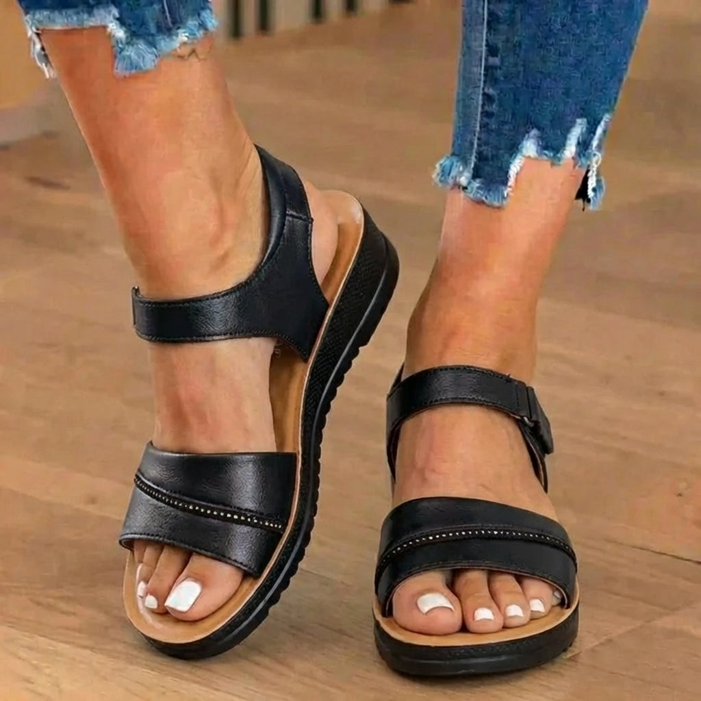 Vintage-inspirierte orthopädische Sandalen