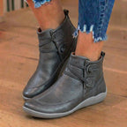 Orthopädische Leder-Schnürstiefel - Combat-Stil mit Seitlichem Reißverschluss