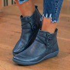 Orthopädische Leder-Schnürstiefel - Combat-Stil mit Seitlichem Reißverschluss