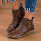 Orthopädische Leder-Schnürstiefel - Combat-Stil mit Seitlichem Reißverschluss