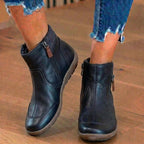 Orthopädische Lederstiefel - Doppelter Seitenschluss mit Komfortsohle