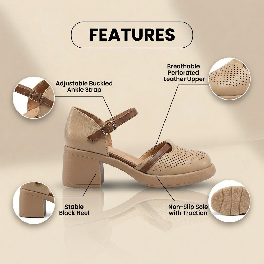 Klassische Orthopädische Absatzschuhe mit zeitlosem Stil