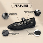 Von Vintage inspirierte orthopädische Ballerinas