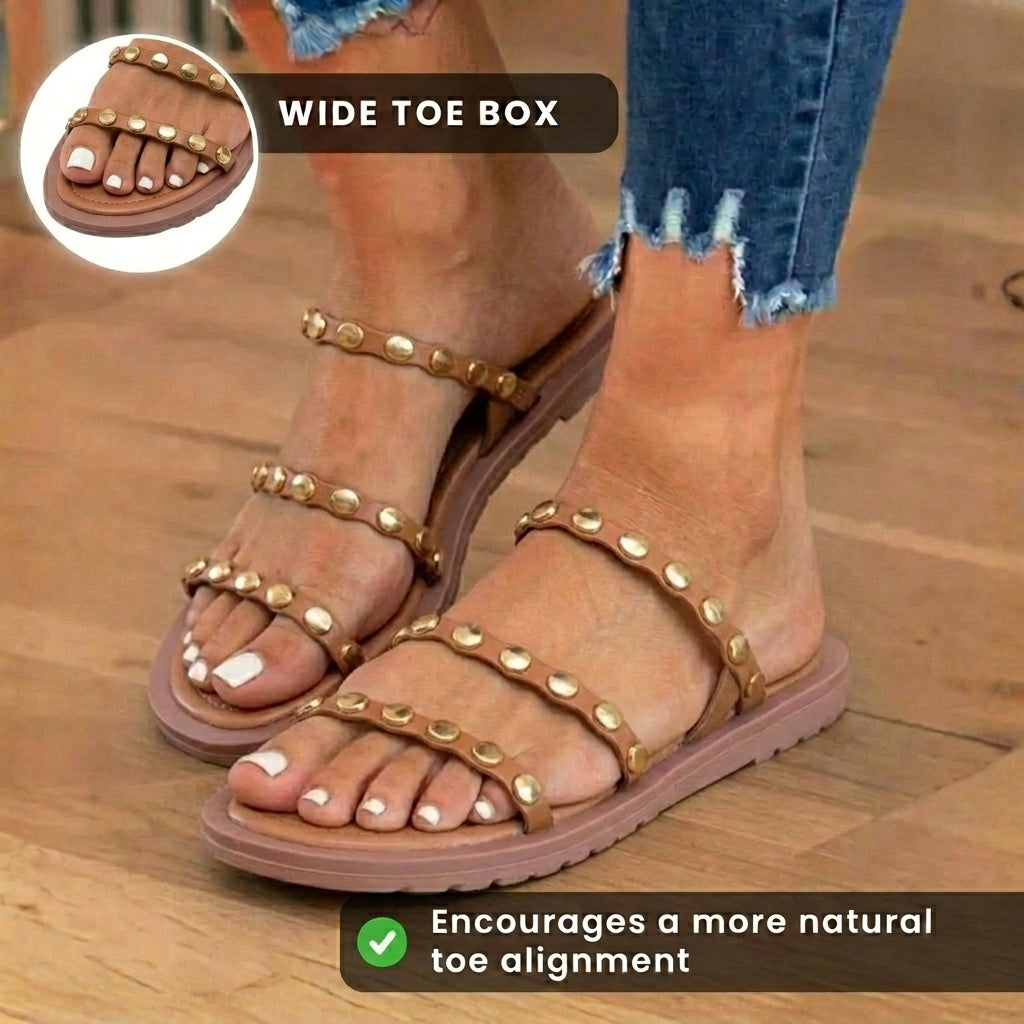 Vintage-inspirierte orthopädische Sandalen