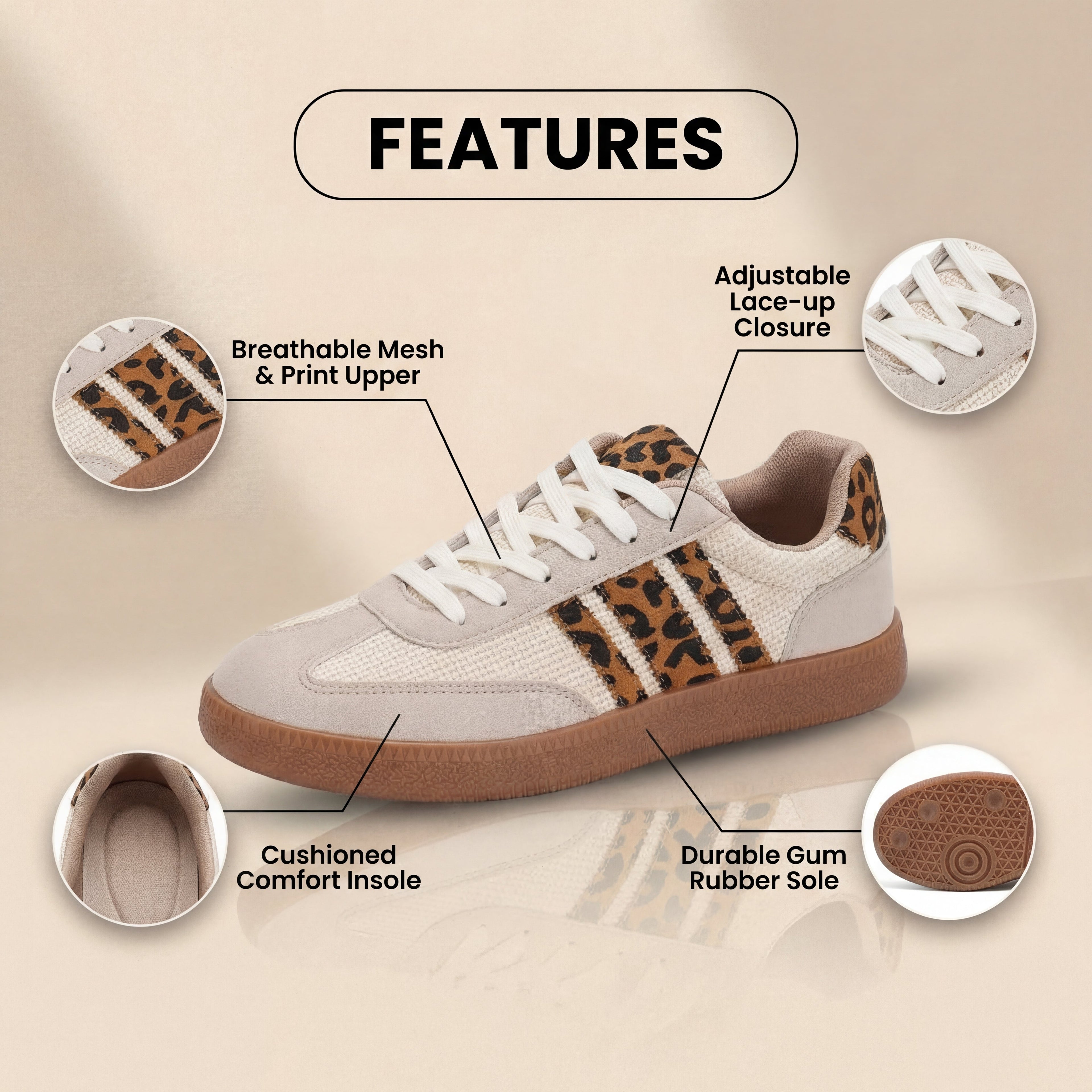 Klassische orthopädische Sneaker mit zeitlosem Stil