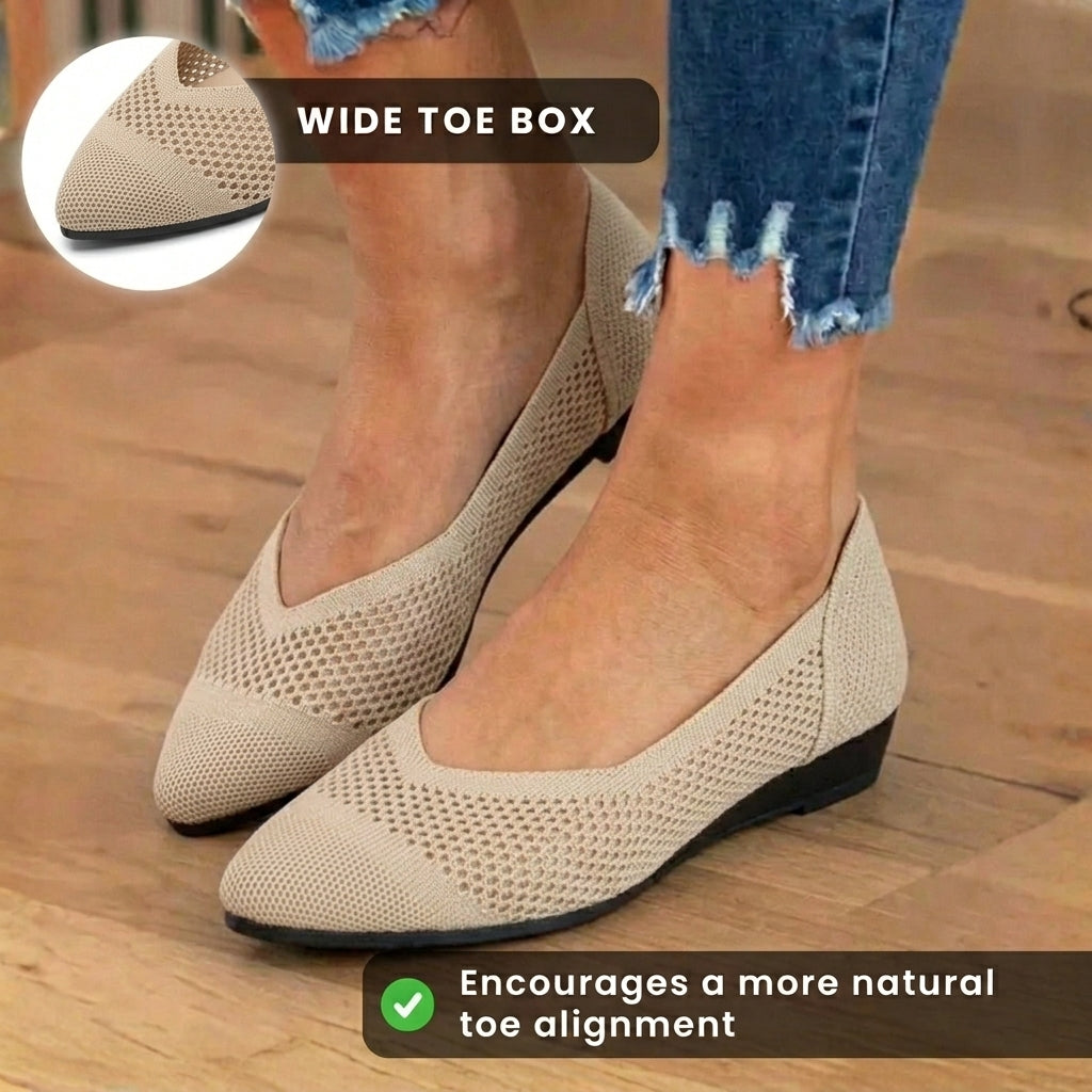 Von Vintage inspirierte orthopädische Ballerinas