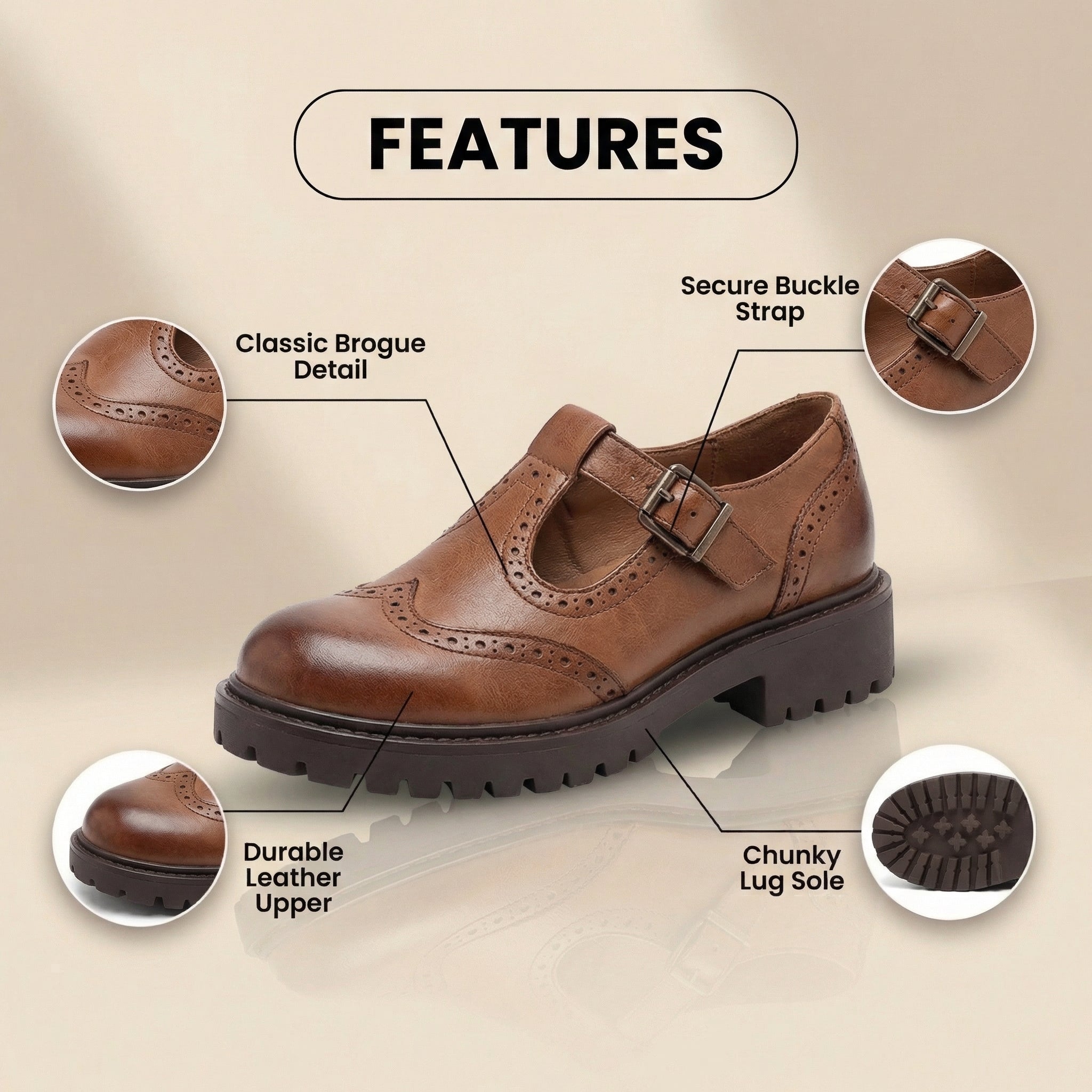 Vintage inspirierte Orthopädische Schuhe