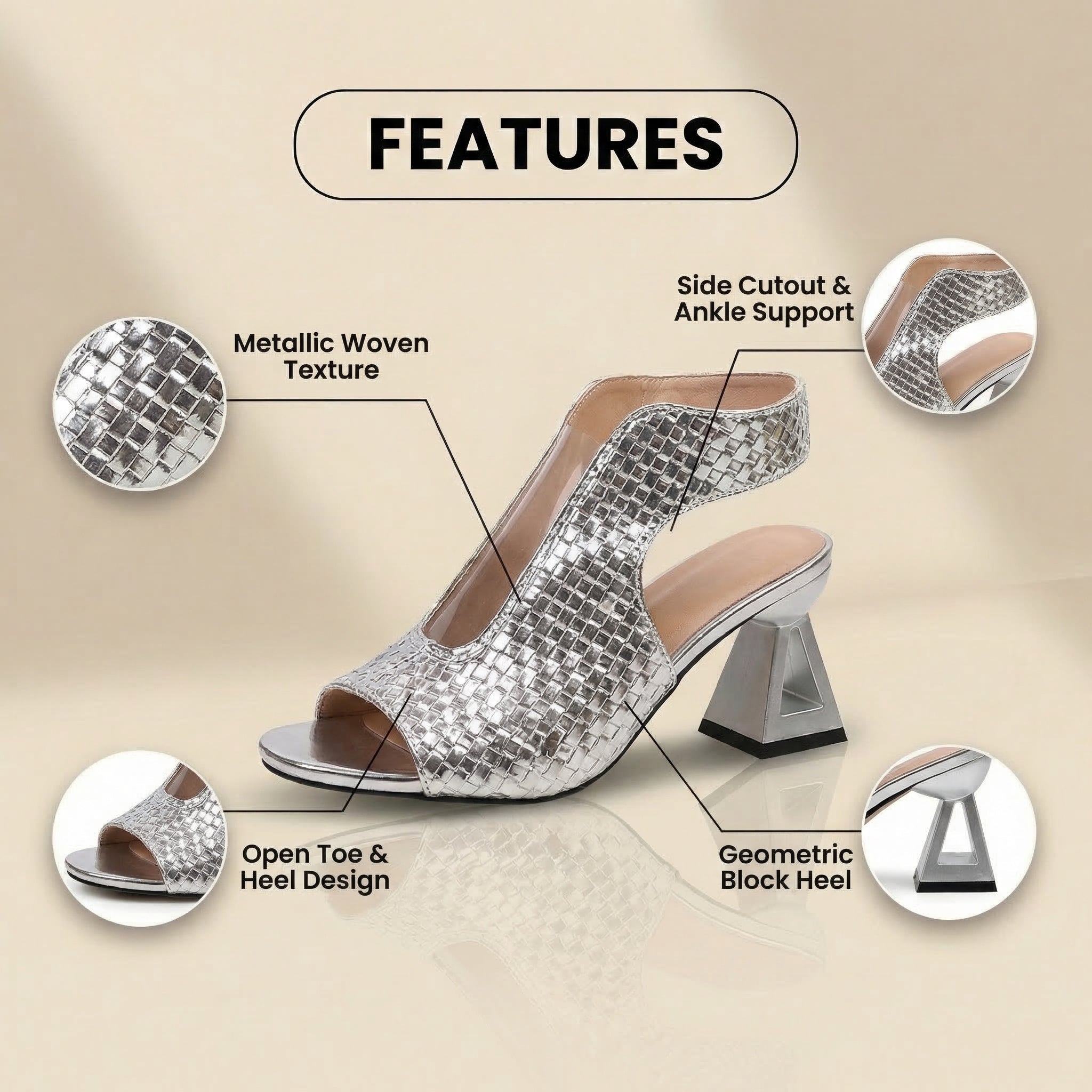 Vintage inspirierte Orthopädische Sandalen