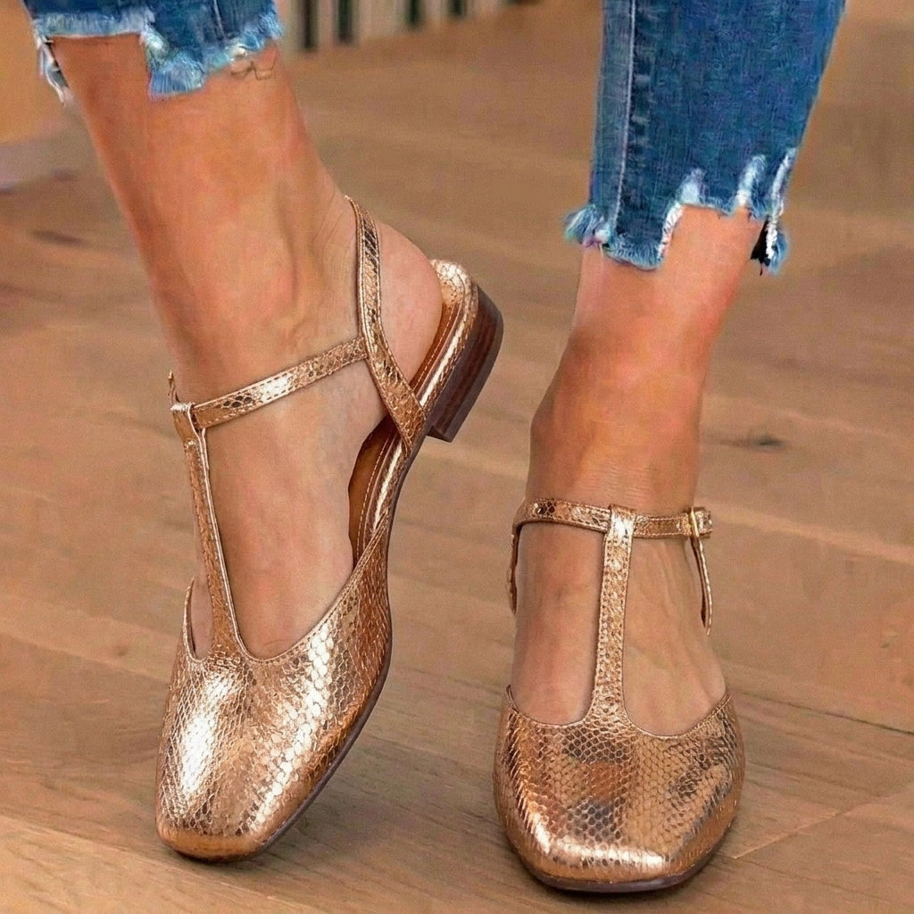 Vintage-inspirierte orthopädische Sandalen