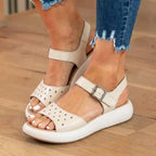 Orthopädische perforierte Leder-Sandalen - Verstellbarer Knöchelriemen